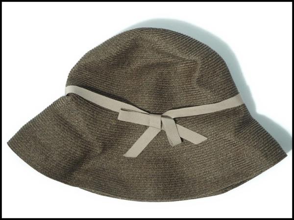 極美◇Borsalino ボルサリーノ ストローハット 麦わら帽 ブラウン