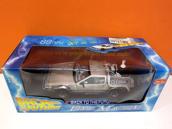 Y7805R■Sun Star 1/18 バック・トゥ・ザ・フューチャー デロリアン■