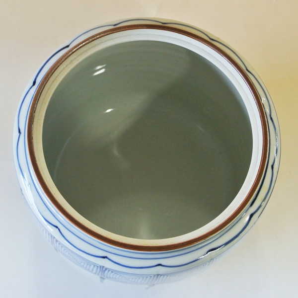 京焼 高野昭阿弥造 青華桶側水指(共箱) 水指し 京焼 高野昭阿弥造 青華桶側水指(共箱) 水指し