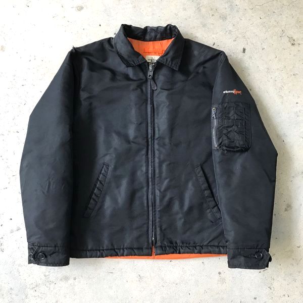 美品 90s OLD STUSSY MA-1 ミリタリーフライトジャケット XL 90s USA製 OLD STUSSY ロング丈 MA-1 フライトジャケット M スピワック