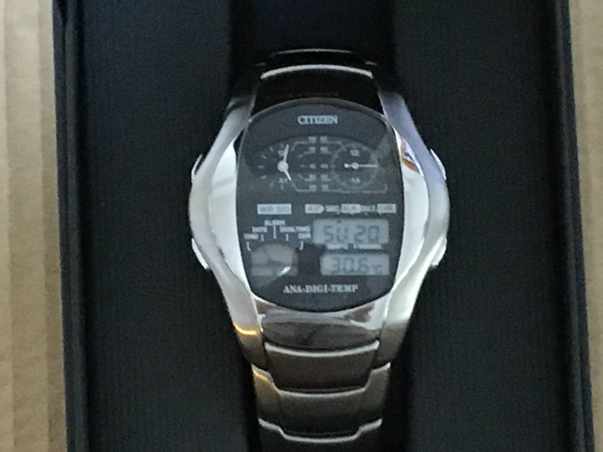 中古美品：CITIZEN シチズン アナデジテンプ ANA-DIGI TEMP JG2081-57E 