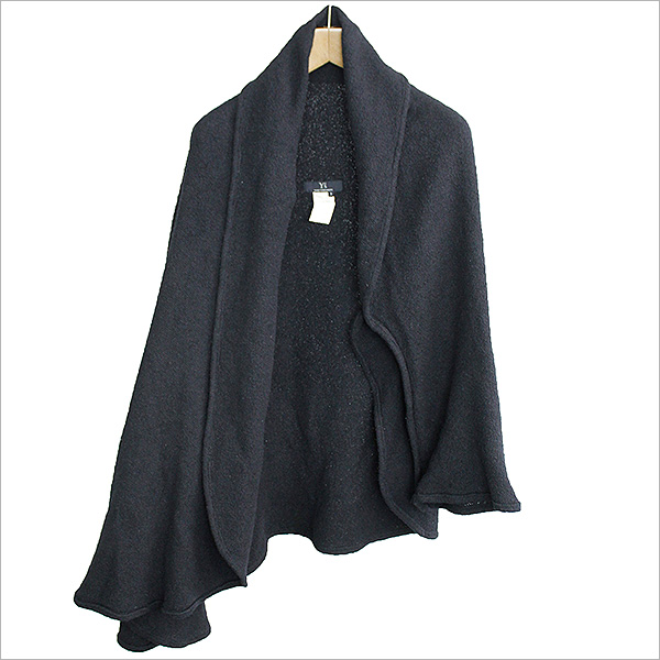 Y's ワイズ シルク混変形ニットポンチョ ブラック 3