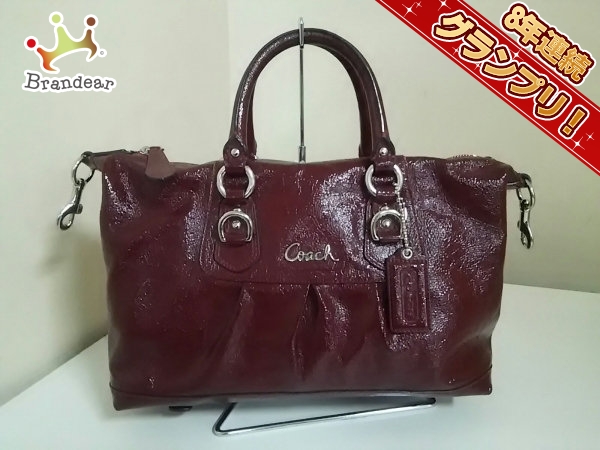 COACH コーチ ショルダーバッグ ハンドバッグ エナメル レザー コーチ 