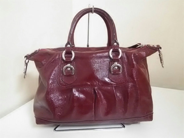 COACH コーチ ショルダーバッグ ハンドバッグ エナメル レザー コーチ 
