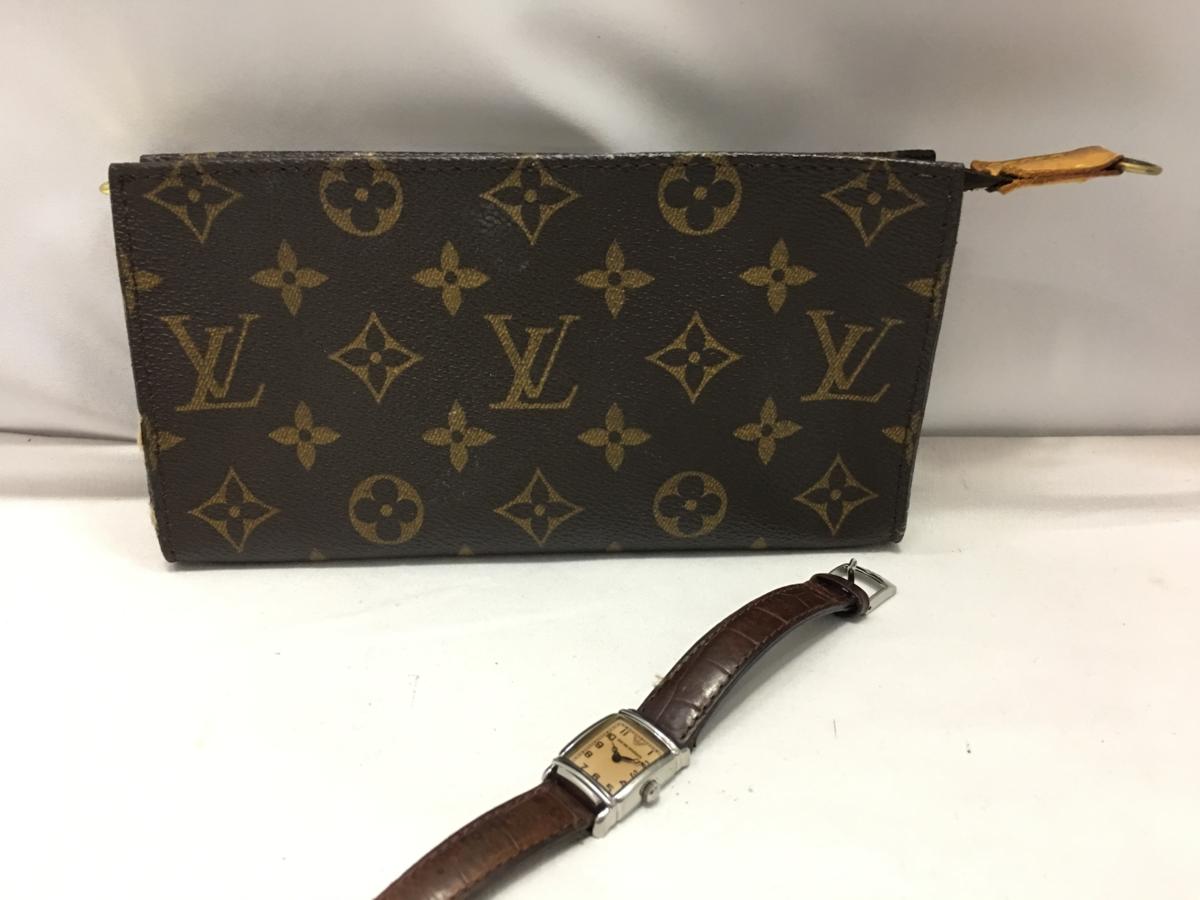 Å LOUIS VUITTON ルイヴィトン モノグラム ポーチ エンポリオアルマーニ AR0205 レディース 時計 セット SH5233 ...