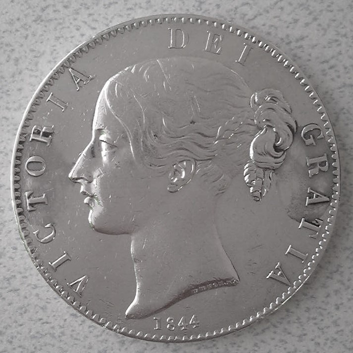 1844年 イギリス ビクトリア ヤングヘッド クラウン銀貨_1