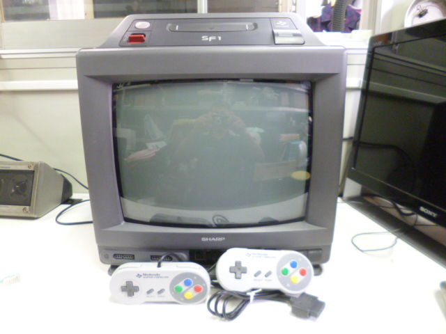 1991☆SHARP SHARP スーパーファミコン内蔵14インチブラウン管テレビ