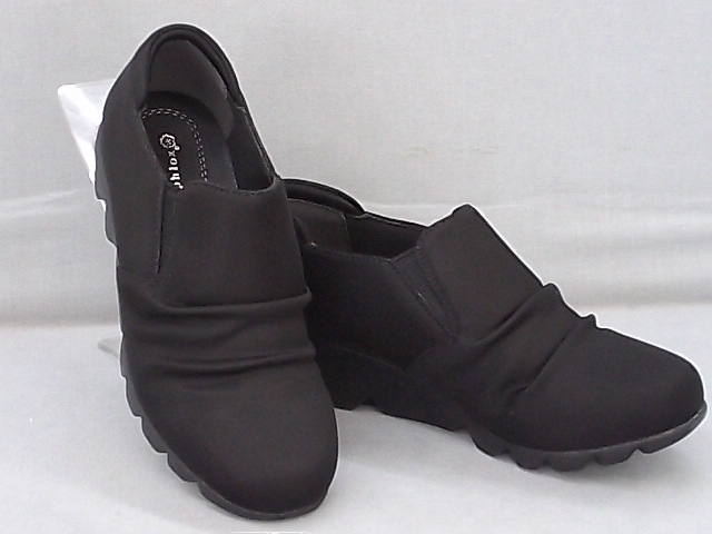 moss phlox モスフロックス スリッポン 2900 24.5cm 黒 カジュアル 撥水