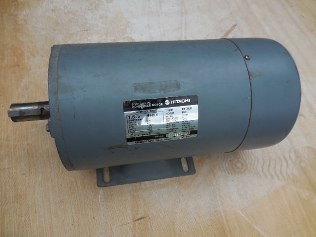 ●日立モーター　単相200v-1,5kw-1500w-2馬力　電動機　電動工具　_2