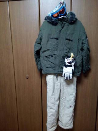 送料無料！スキーウェア上下150サイズ☆ゴーグル*グローブセット_1