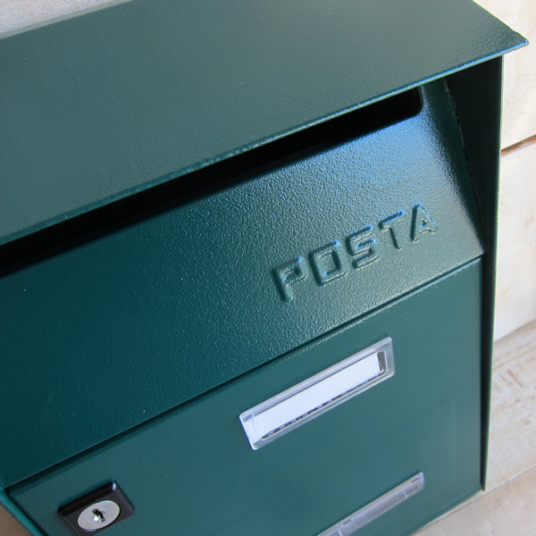 イタリアンポストボックス メールボックス 郵便受け スチール グリーン