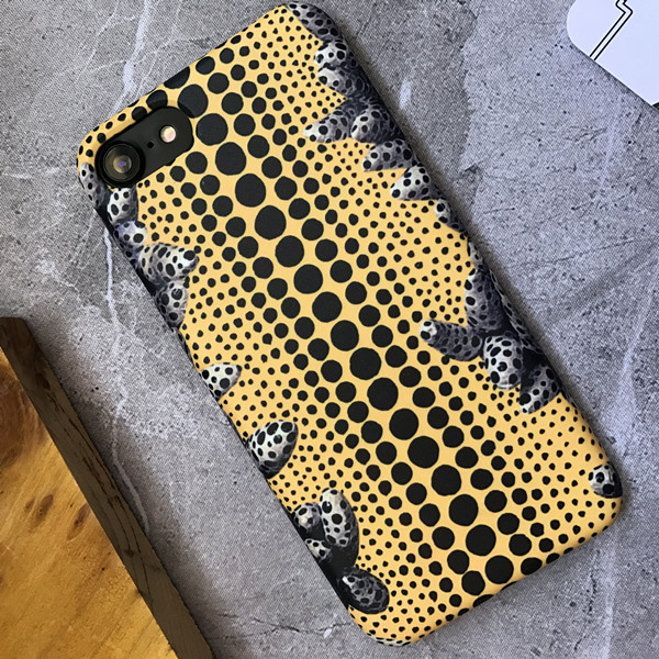 草間彌生 イエロー ブラック 水玉 ケース 新品未使用】草間彌生 kusama yayoi ドット 水玉柄 イエロー 黄
