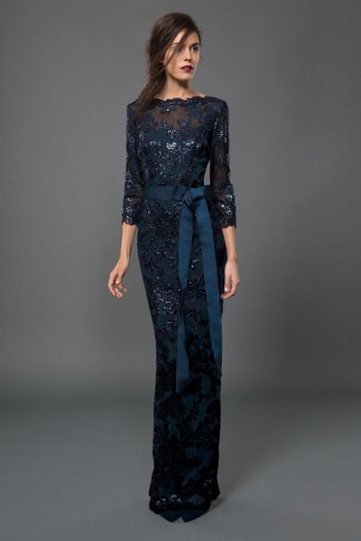 ソフィア妃着 美品 タダシショージ TADASHI SHOJI ネイビー 豪華