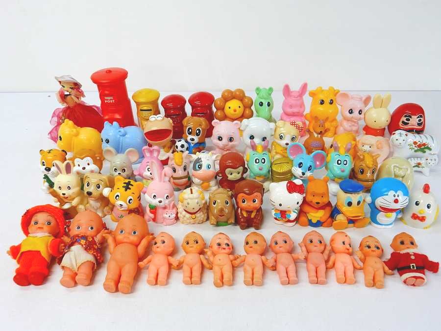 J321◆貯金箱 大量/まとめて ワリコーリッキー キューピー人形 JA/農協 干支 ポスト キティちゃん プーさん ドナルド等 ソフビ 陶器◆