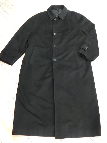 ① HILTON ヒルトン カシミヤ ロングコート ブラック メンズ 