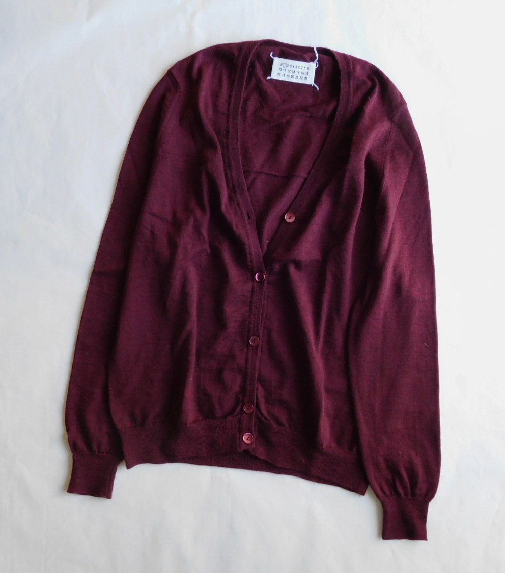 MAISON MARGIELAメゾン マルジェラ☆カーディガン （ウールボルドー  