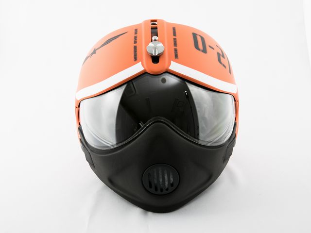 マスク付OSBEオズベジェットヘルメット*オレンジXXLサイズ トルネード