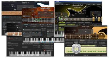 MusicLab Real Guitar 4 / Real Strat 4 / Real LPC4 / Real Eight 4 / Real Rick 4 5点セット [Win/Mac] +特典24点