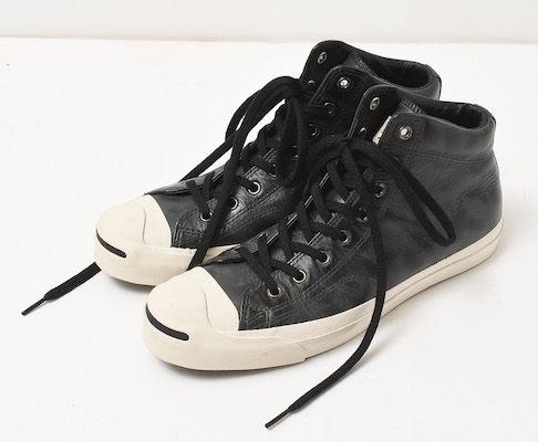 美品 CONVERSE コンバース メンズ レザー ハイカット スニーカー JACK PURCELL ジャック パーセル [サイズ 27cm]