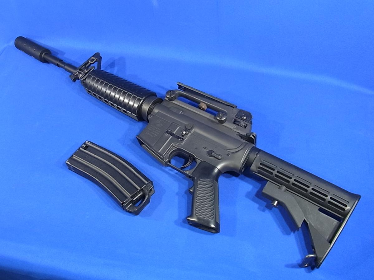 1円～MARUI東京マルイ スタンダード電動ガン M4A1カービン サイレンサー/マウント付 動作確認済