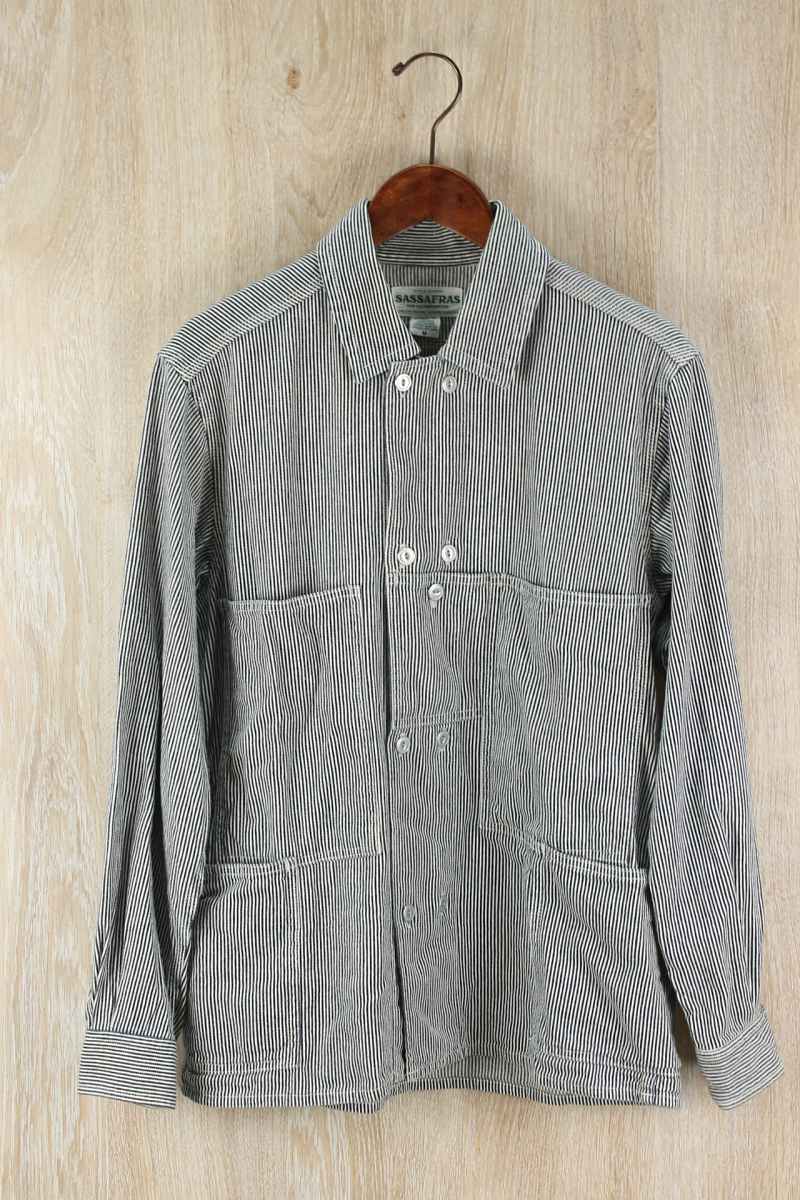 SASSAFRAS◆カバーオール/M/コットン/WHT