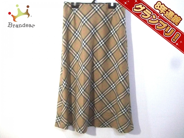 バーバリーロンドン Burberry LONDON ボトムス スカート サイズ38 L ライトブラウン×マルチ レディース チェック柄 美品