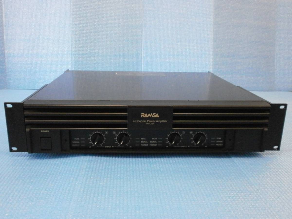 Panasonic RAMSA 4チャンネルパワーアンプ WP-C104 ① 4チャンネルパワーアンプ WP-C104 アンプ オーディオ機器 【公式通販】
