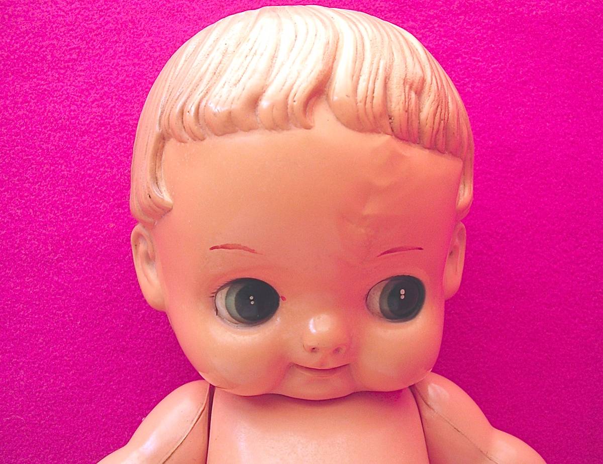 ☆難有り・昭和レトロ・大きめ セルロイド 人形・デコちゃん 