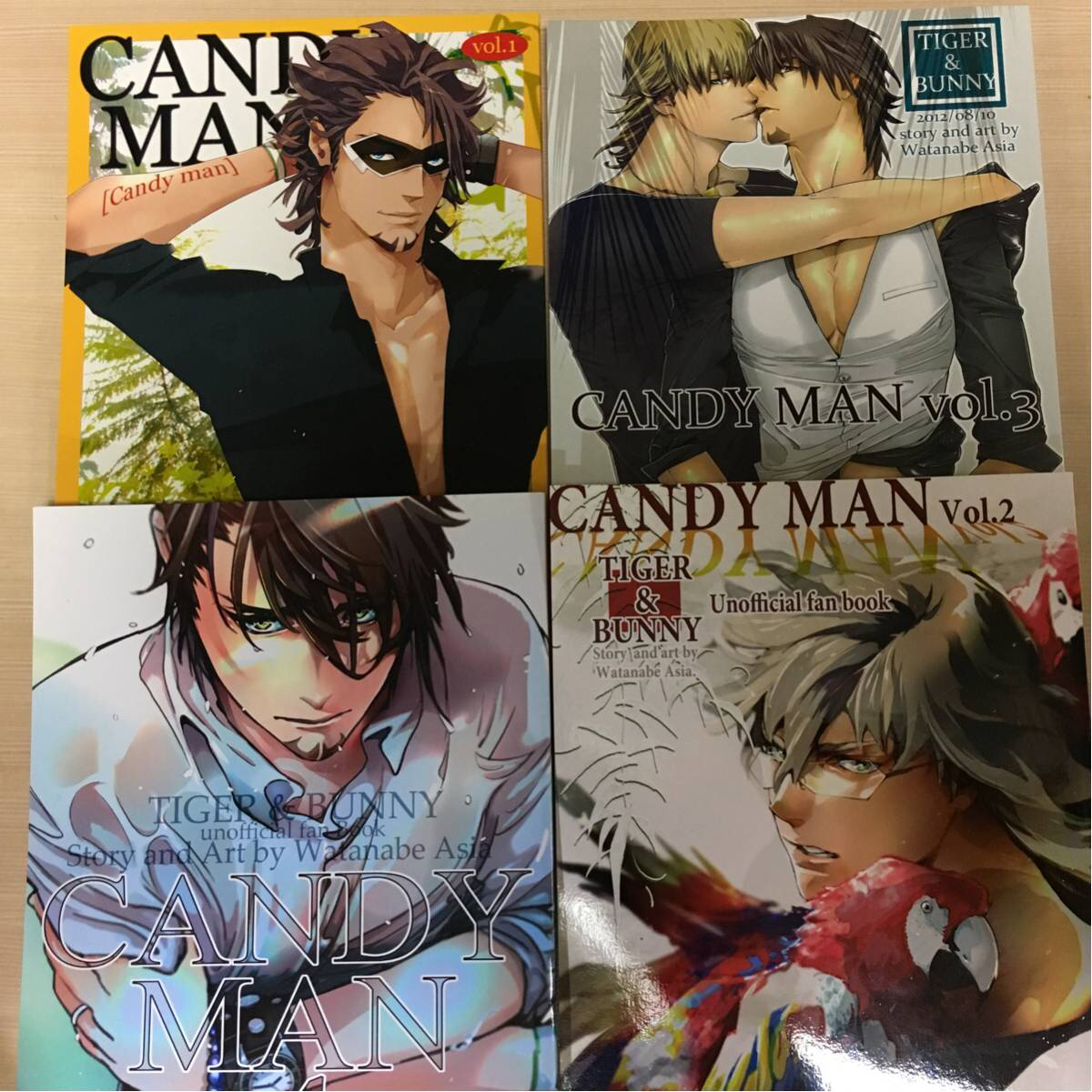 TIGER & BUNNY 同人誌 6冊 亜熱帯あじあ奇行 わたなべあじあ 【CANDY MAN1～4、天国の谷へ、Blow Job】