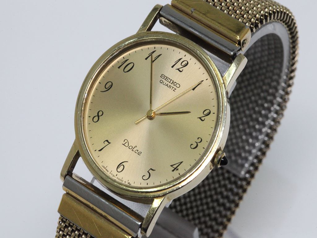14K SEIKO ゴールド 腕時計 DOLCE 7731-7000 14金 7731-7000 ドルチェ セイコー SEIKO 14K Dolce Yahoo!オークション 1円