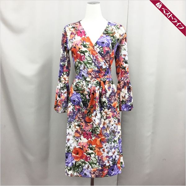 1円 本物 レジーナ ロマンティコ ワンピース 花柄 38【003】 ひざ丈