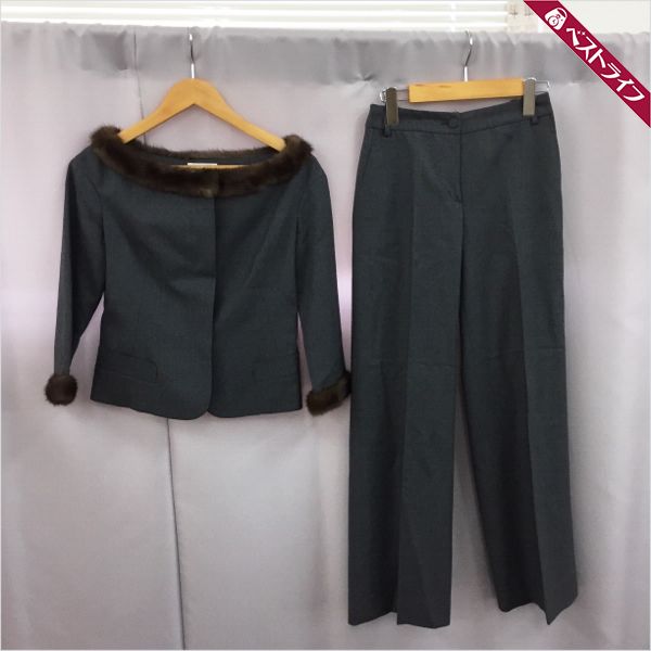 1円 本物 49AV ジュンコ シマダ ミンクファー レディース サイズ38 グレー系【003】