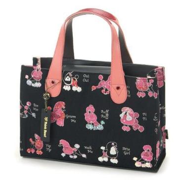 新品 正規品!■Think Bee! シンクビー◆プードル トートバッグ/ブラック×ピンク