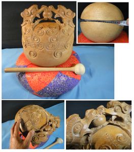 値下げ中！　超特大　木魚　双龍 木魚 双龍 特大 木魚のYahoo!オークション(旧ヤフオク!)の相場・価格を見る