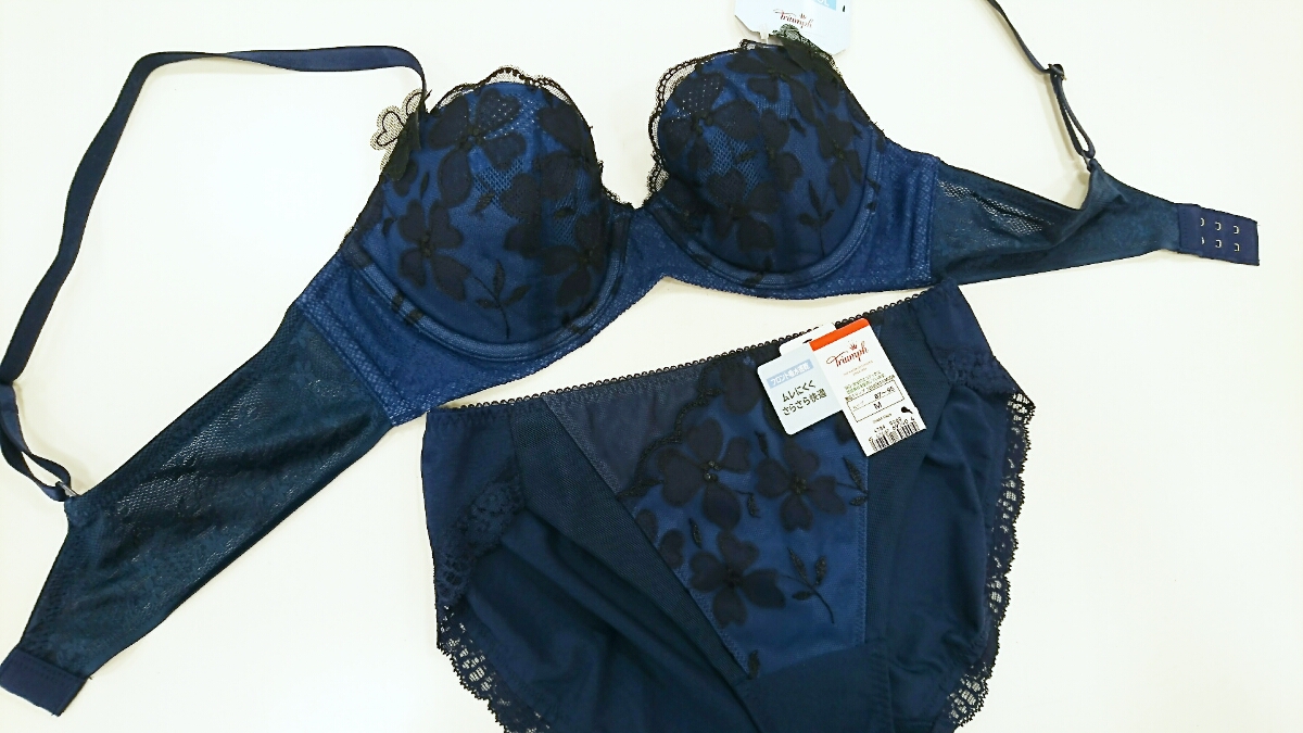 トリンプ 天使のブラ D70 M ネイビー ショーツセット