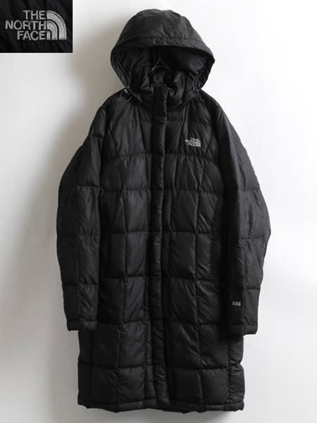 The Northface 希少サイズS 人気の黒□ノースフェイス フード付 ロング 