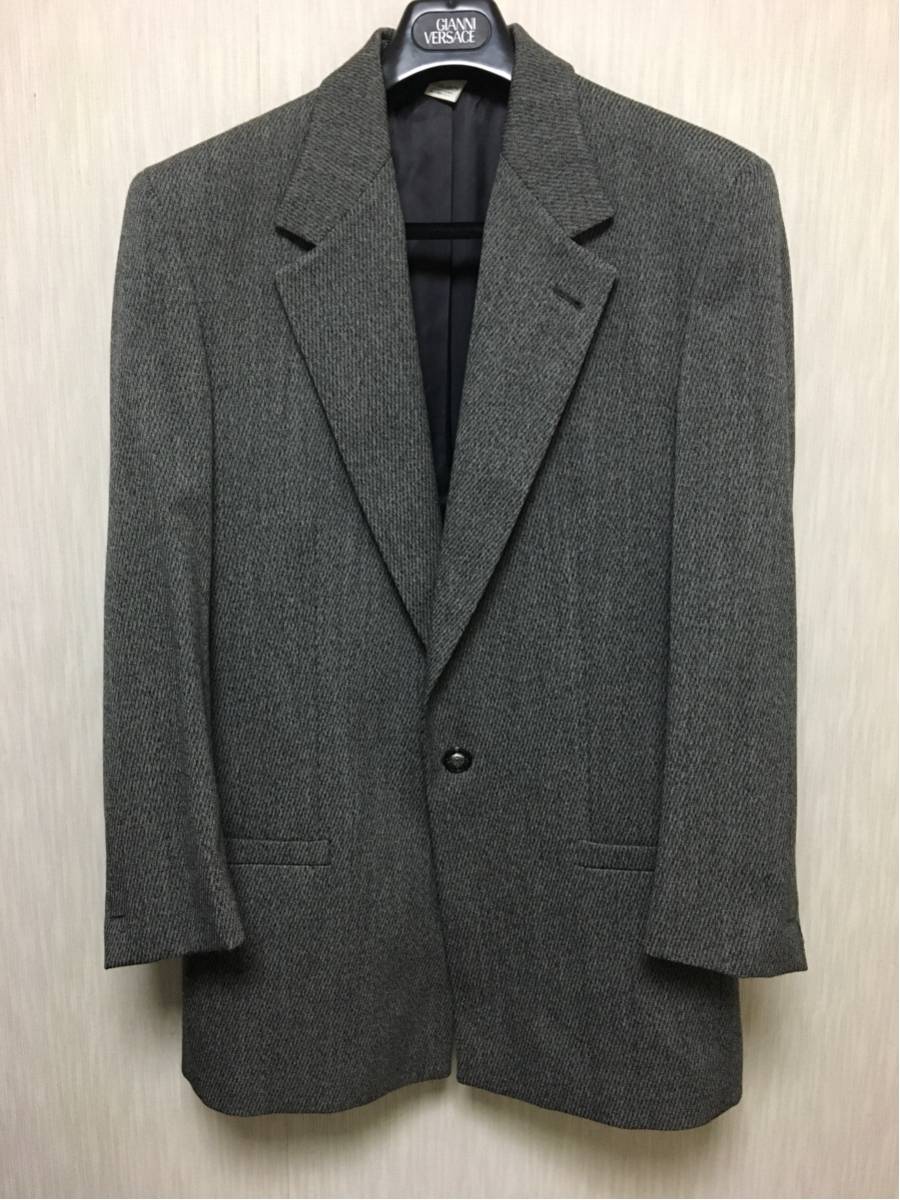 【極美品 近年 ウール100% 3L】ヴェルサーチェ　スーツ　黒　メデューサ GIANNI VERSACE】本物 極美品 ヴェルサーチ ウール100%1Bスーツ
