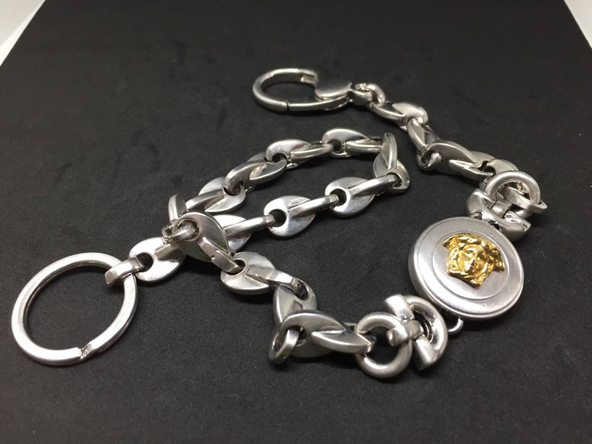激レア 圧巻 VERSACE ヴェルサーチ メデューサ ウォレットチェーン