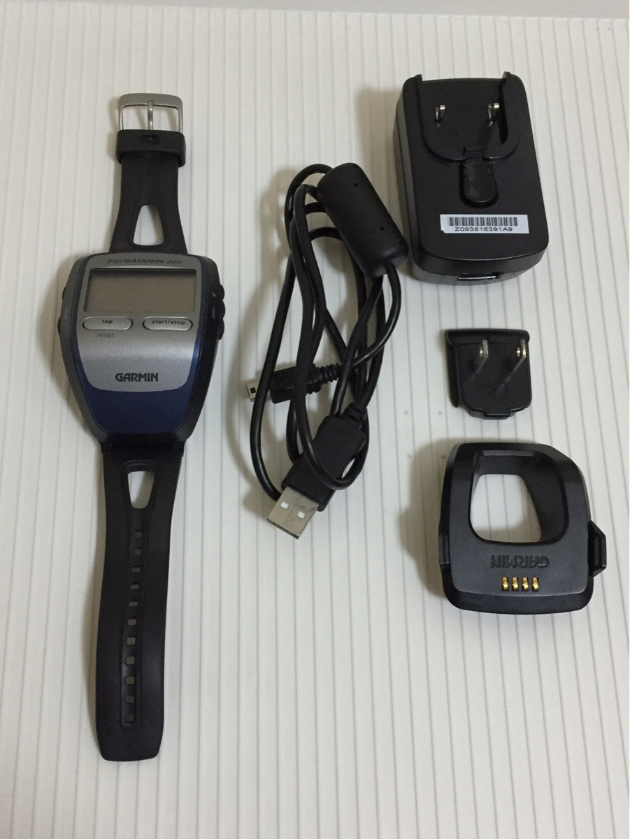 動作確認済み本物ガーミンGARMINのランニング用GPSウォッチ時計　GARMIN FOREATHLETE205
