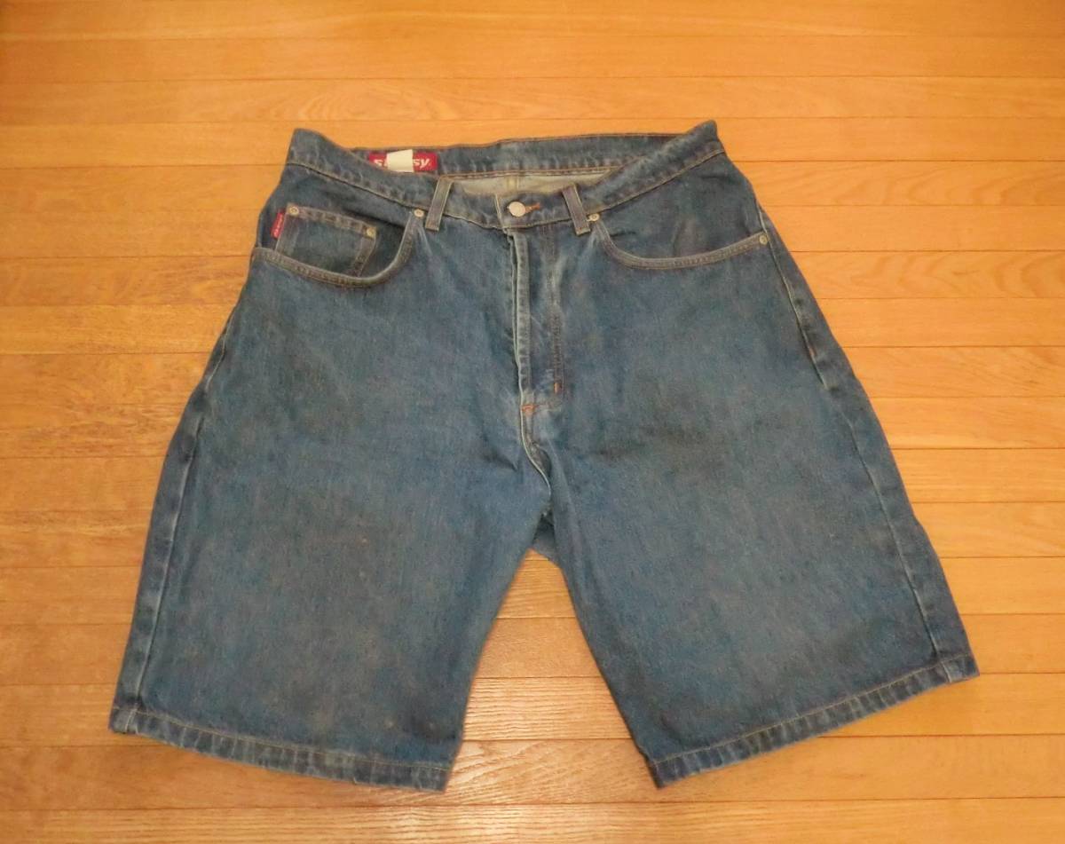 ヴィンテージ stussy ステューシー デニムハーフパンツ W34 米国製 