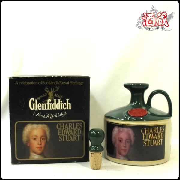 MI246● 古酒 ● グレンフィディック● チャールズ エドワード ステュアート ● 陶器 ● Glenfiddich ● 箱/栓付 ● 箱汚れ ●
