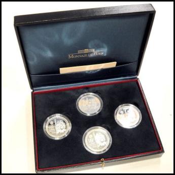 ＋MONNAIE DE PARIS 記念硬貨　　銀 MONNAIE DE PARIS 銀貨 4種セット シルバー コイン 硬貨 プルーフ貨幣