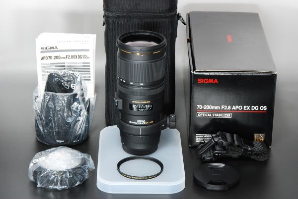 ★美品★ SIGMA シグマ 70 200mm F2.8 APO EX DG OS HSM 元箱付属品完備 CANON キヤノン用 高級レンズフィルター付き