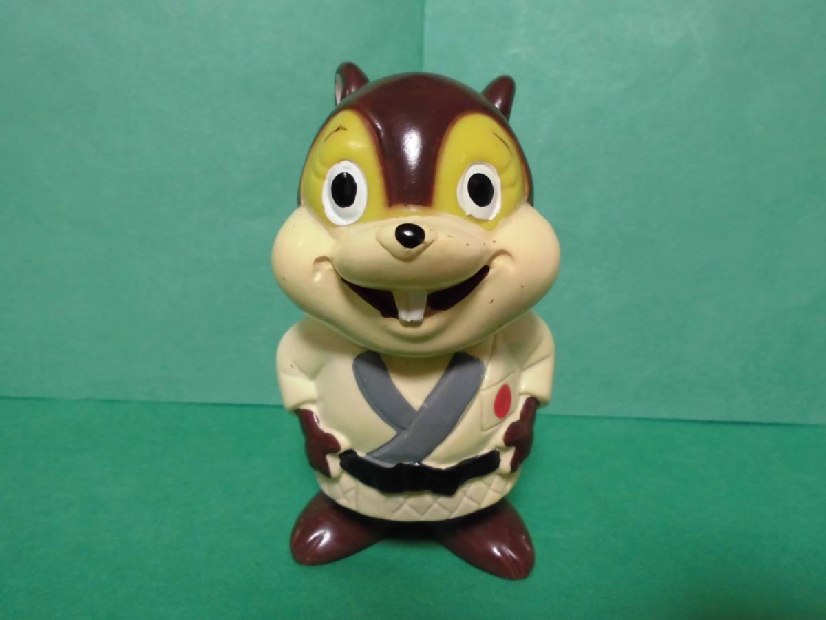 ☆★☆ するが銀行 「日の丸 柔道着を着たビーバーくん 貯金箱 ノベルティ ソフビ人形」 ☆★☆