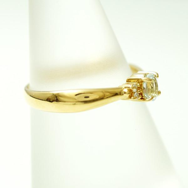 1円～訳ありアウトレット K18 リング 11.5号 アクアマリン ダイヤ 最落なし☆0315