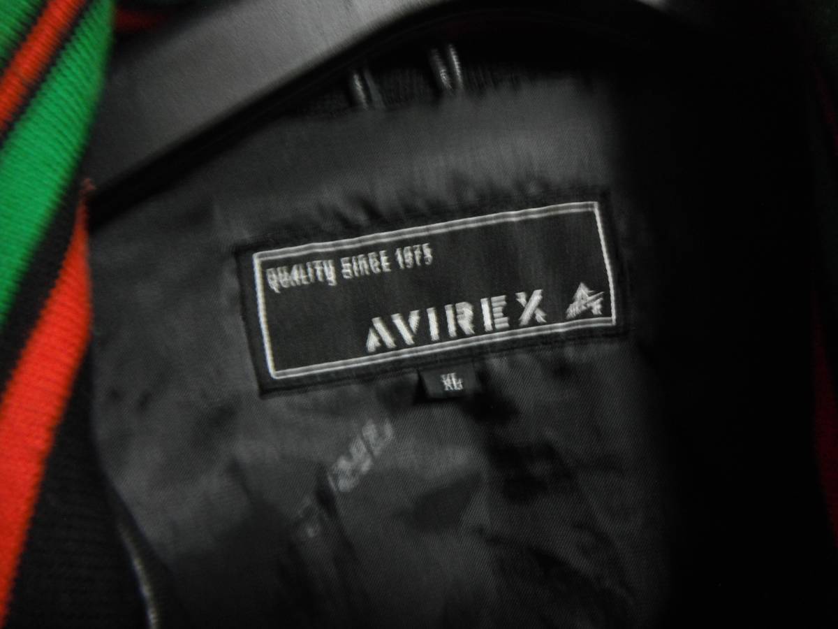 ゆう様ご確認用 AVIREXアヴィレックス MURO オールレザースタジャン XL USED 使用感あり。