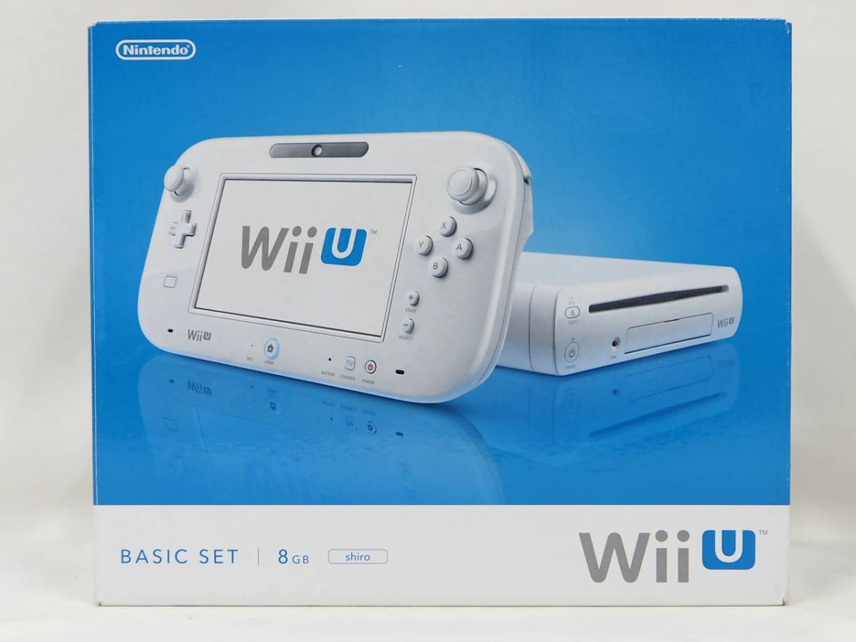 056K450L♪Nintendo/ニンテンドー WiiU 本体 ベーシックセット 8GB shiro/シロ 中古