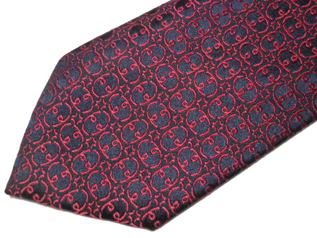 ◆Charvet/シャルベ◆妖艶 美発色 高級 ジャカード シルクネクタイ 3.3万