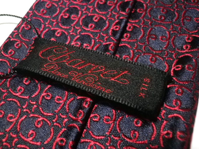 ◆Charvet/シャルベ◆妖艶 美発色 高級 ジャカード シルクネクタイ 3.3万
