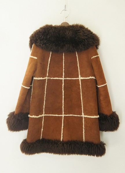 P3877◎保温性抜群◎【最高級羊革】FARLON*レディース*羊革*ラムレザー*ムートンコート*ブラウン*ヴィンテージ◎